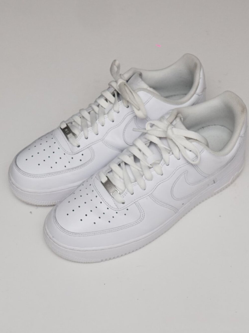 Nike Air Force 1 '07 Low Top Triple White Lace-Up Men's Sneaker size 10.5